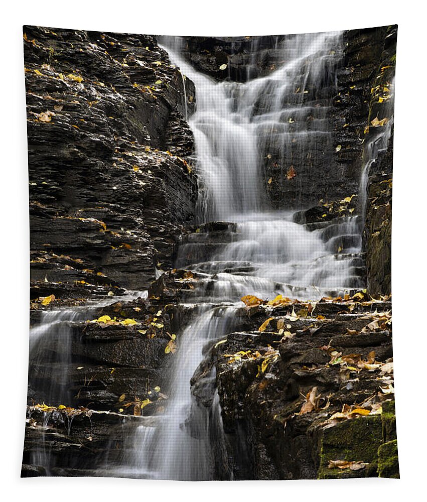 Buttermilk Falls Tapestry featuring the photograph Winding Waterfall by Christina Rollo