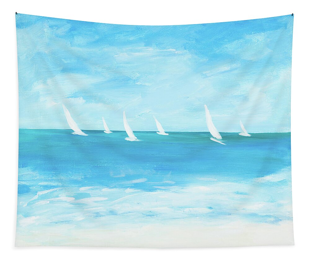 Windjammer Tapestry featuring the painting Windjammer II by Julie Derice