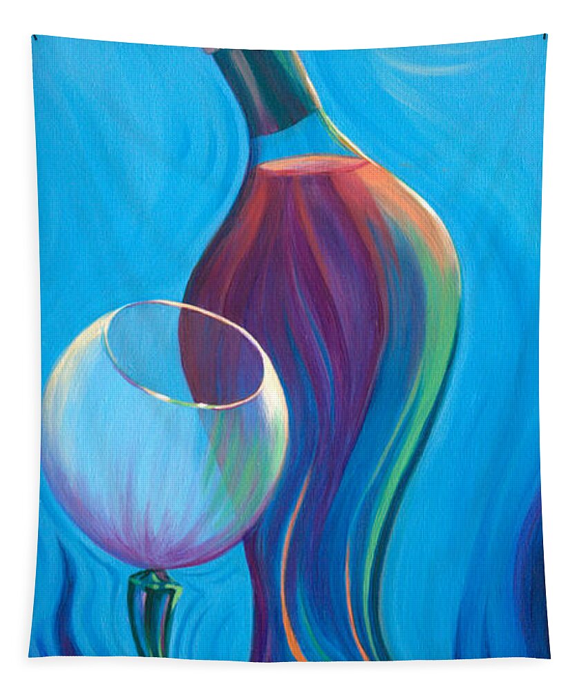 Sensual Tapestry featuring the painting A Wine Affair by Sandi Whetzel