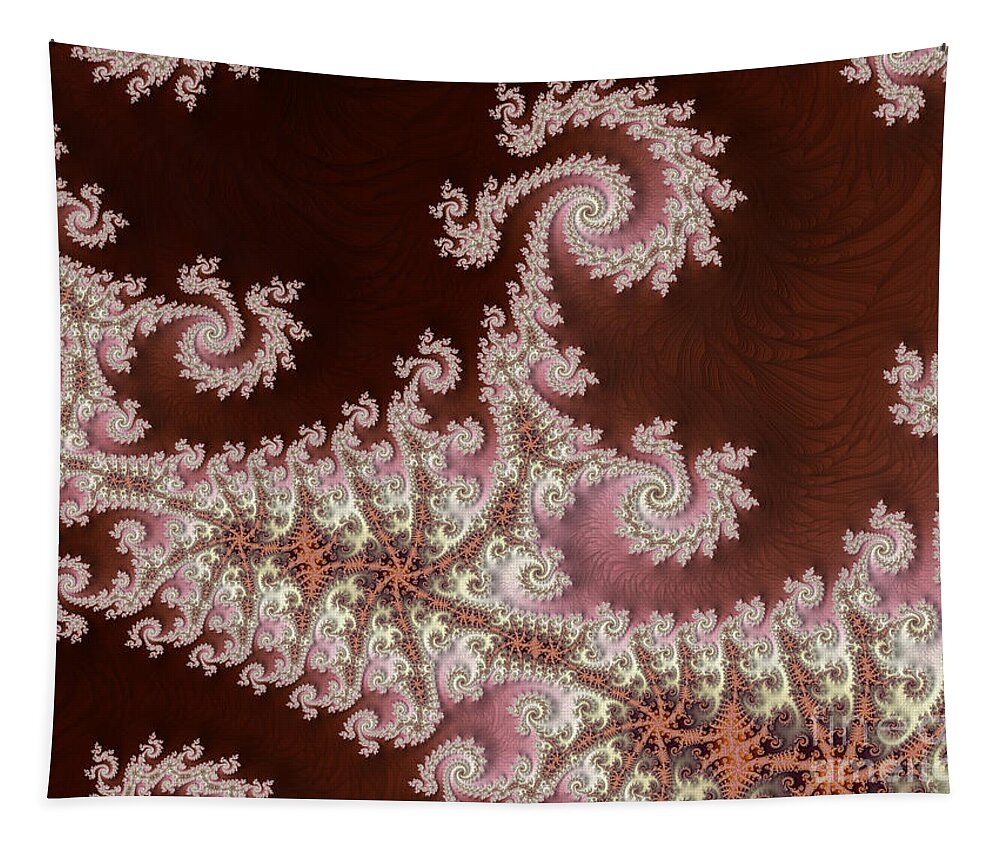 Fractal Tapestry featuring the digital art Wine And Lace by Jon Munson II