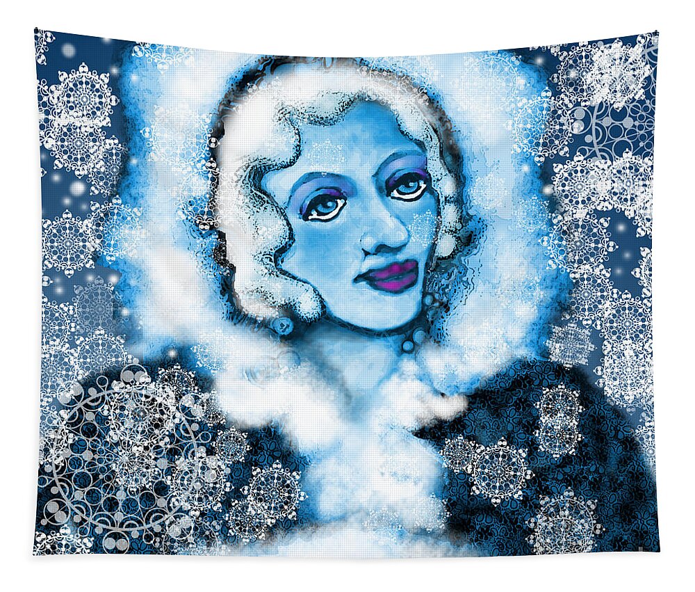 Beauty Tapestry featuring the digital art Winter Blues by Carol Jacobs