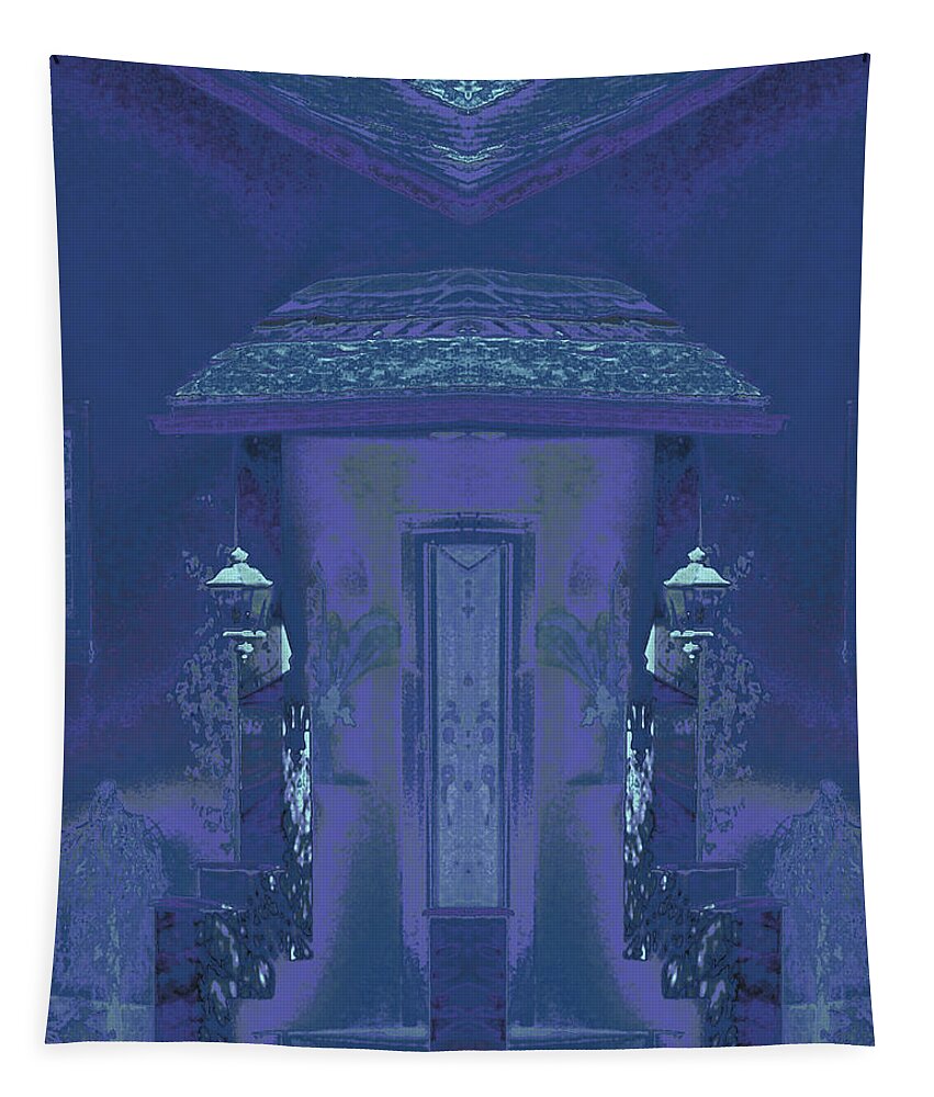 House Tapestry featuring the photograph Winter Dusk Homecoming by Don and Judi Hall