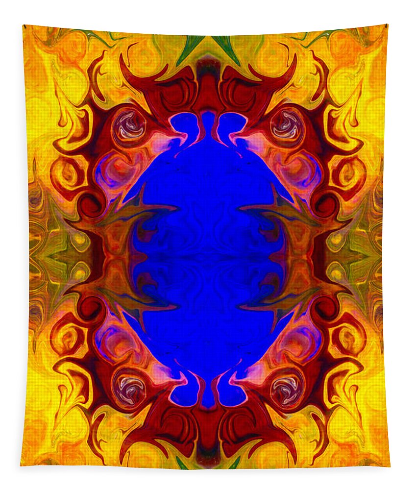 Wisdom Tapestry featuring the painting Wisdom of the Ages Abstract Patterned Artwork by Omaste Witkowski by Omaste Witkowski