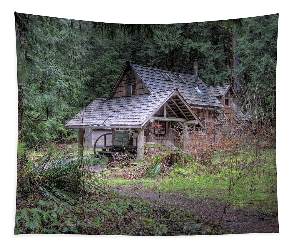 Cabin Tapestry featuring the photograph Rustic Cabin by Jane Linders
