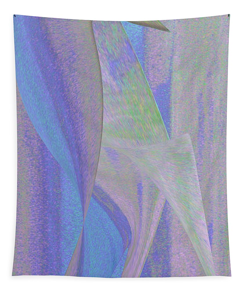 Abstract Tapestry featuring the digital art Woodpecker by Stephanie Grant