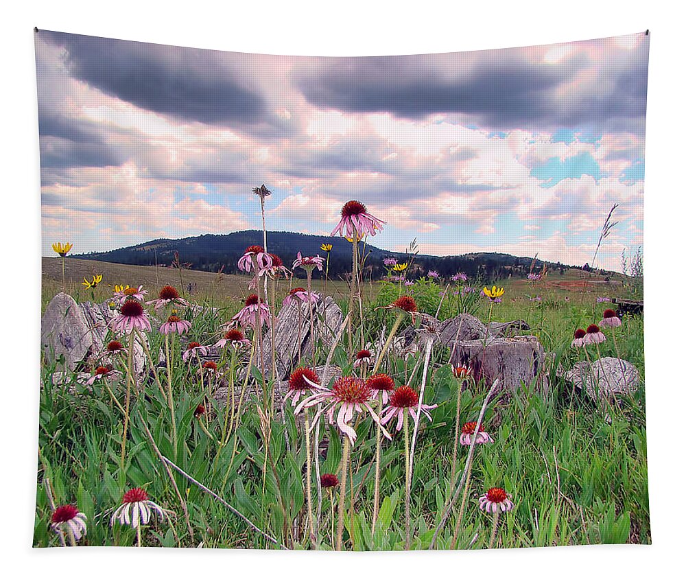 Wyoming Tapestry featuring the photograph Wyoming Coneflowers by Cathy Anderson