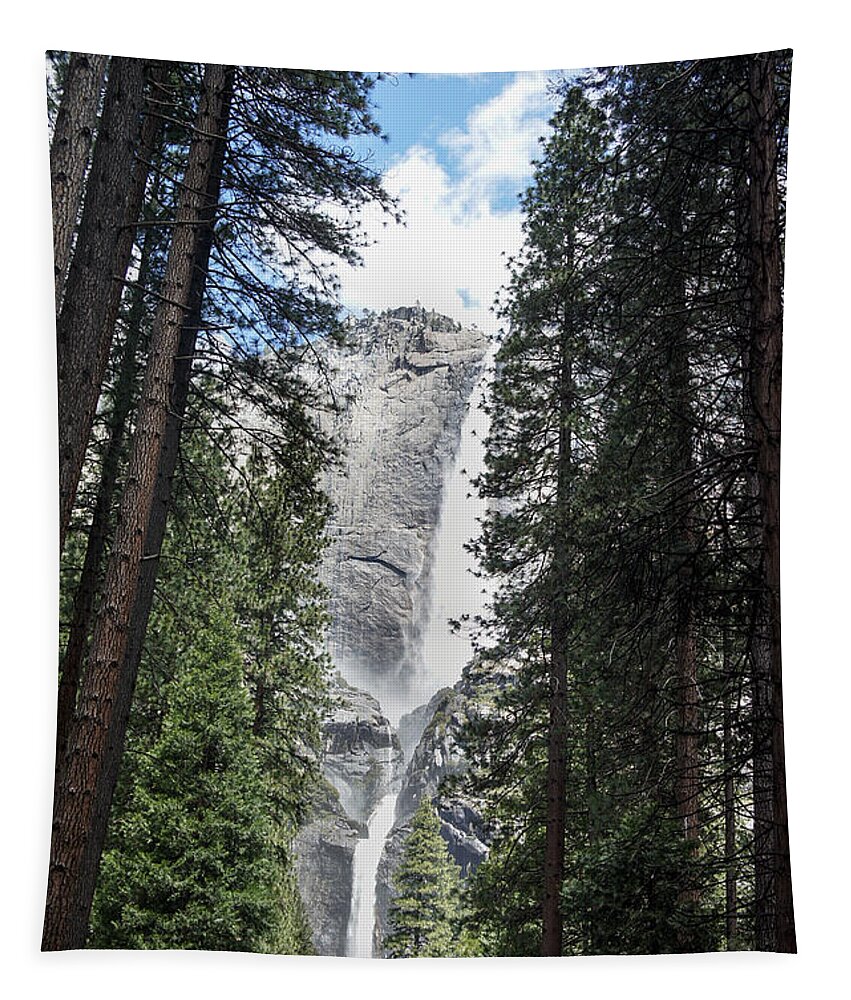 Yosemite Falls Tapestry featuring the photograph Yosemite by Weir Here And There