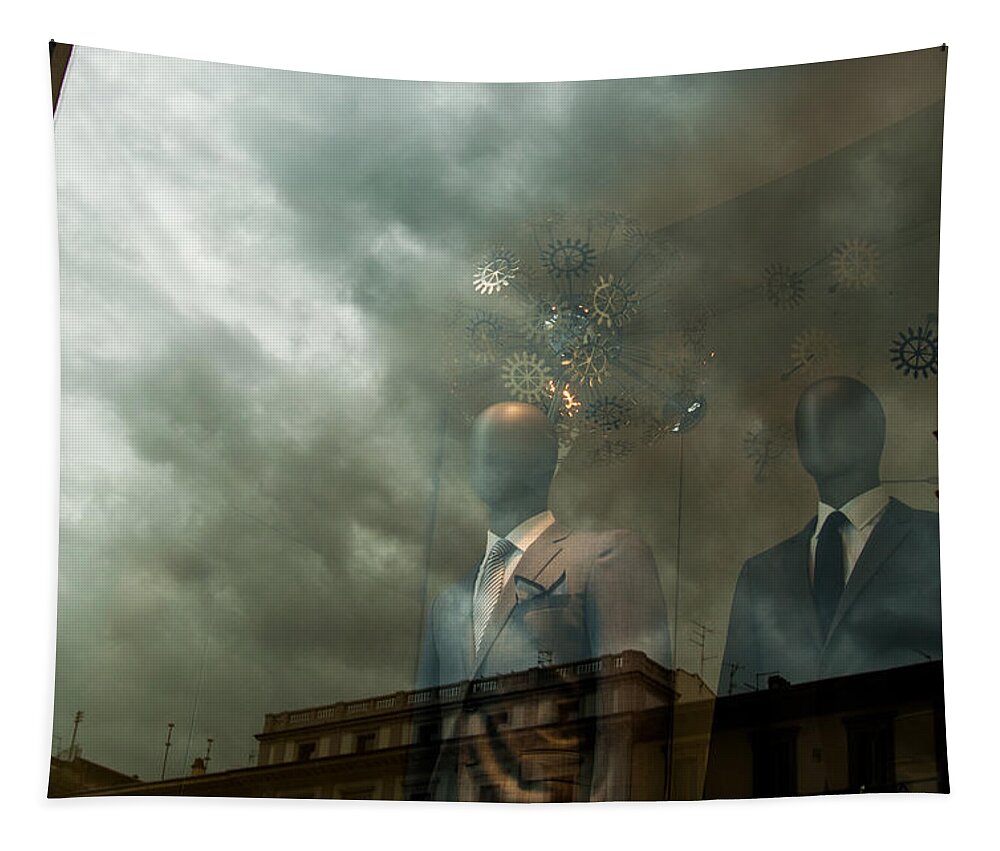 Window Tapestry featuring the photograph You Can Almost See the Gears Turning by Alex Lapidus