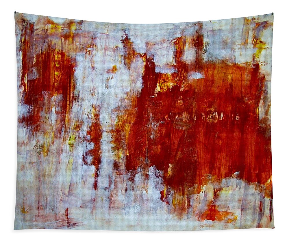Abstract Painting Tapestry featuring the painting Z1 by KUNST MIT HERZ Art with heart