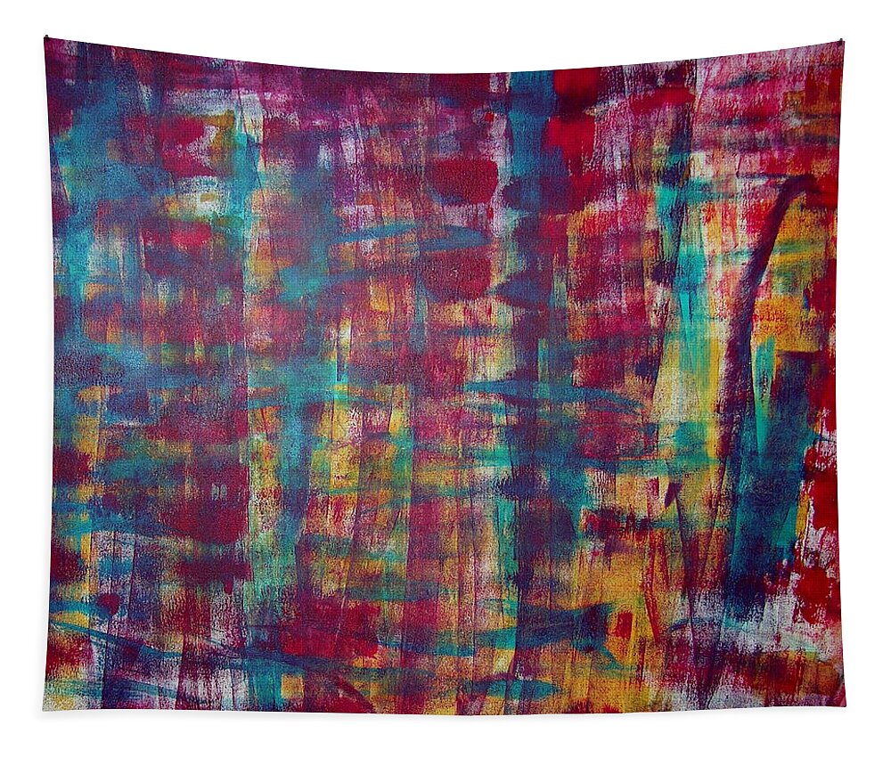 Abstract Painting Tapestry featuring the painting Z2 by KUNST MIT HERZ Art with heart