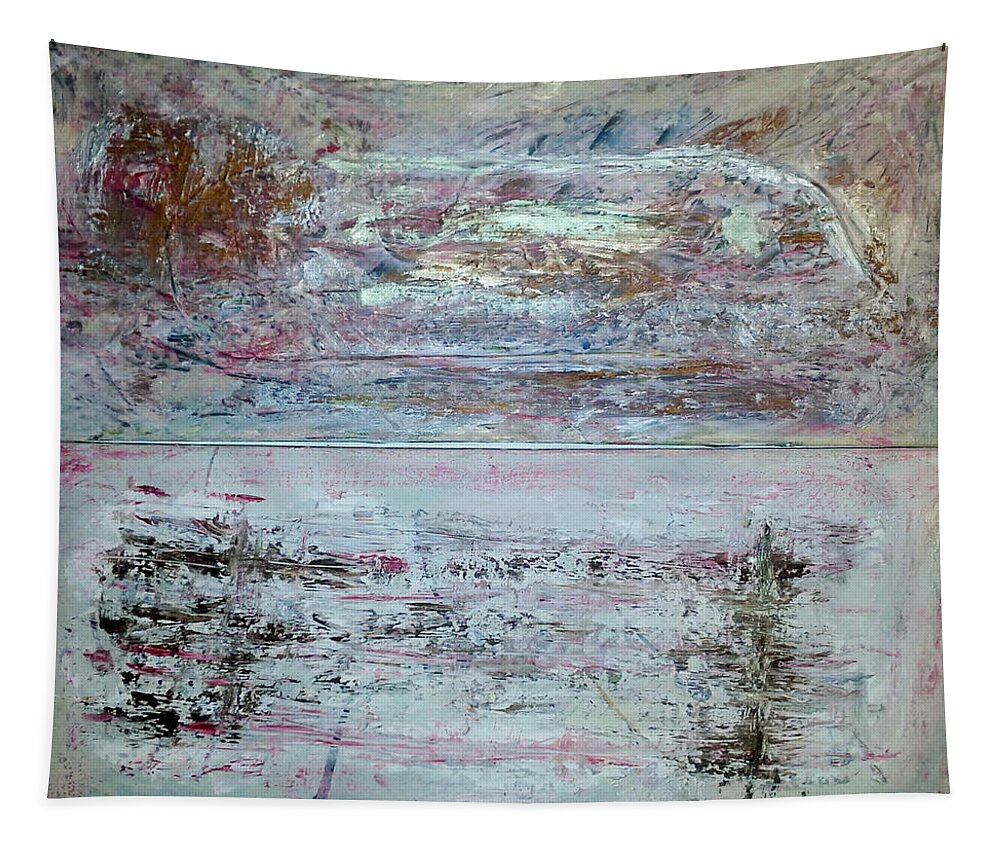 Abstract Painting Tapestry featuring the painting Z5 by KUNST MIT HERZ Art with heart