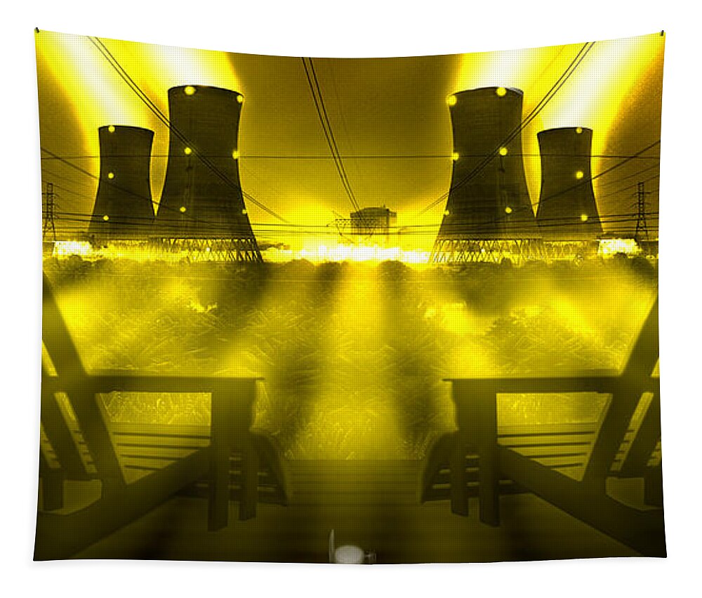 Surrealism Tapestry featuring the photograph Zero Hour in Yellow by Mike McGlothlen