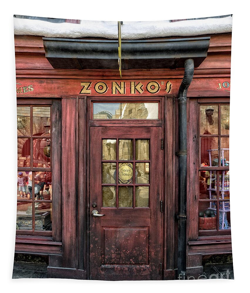 Florida Tapestry featuring the photograph Zonkos Joke Shop Hogsmeade by Edward Fielding