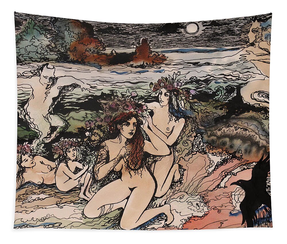 Magic Tapestry featuring the painting Margarita by Valentina Plishchina