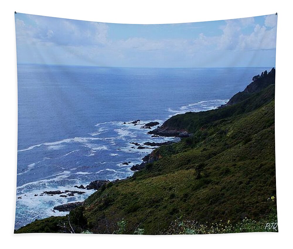 Pfeiffer Beach Tapestry featuring the photograph 'Big Sur Coastline' #1 by PJQandFriends Photography