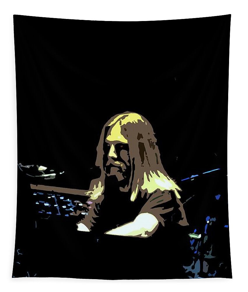 Concert Tapestry featuring the photograph Brent Mydland of the Grateful Dead by Susan Carella