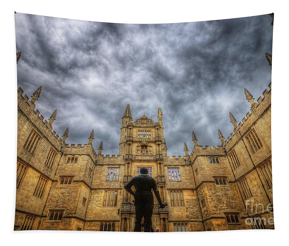  Yhun Suarez Tapestry featuring the photograph Divinity School - Oxford by Yhun Suarez