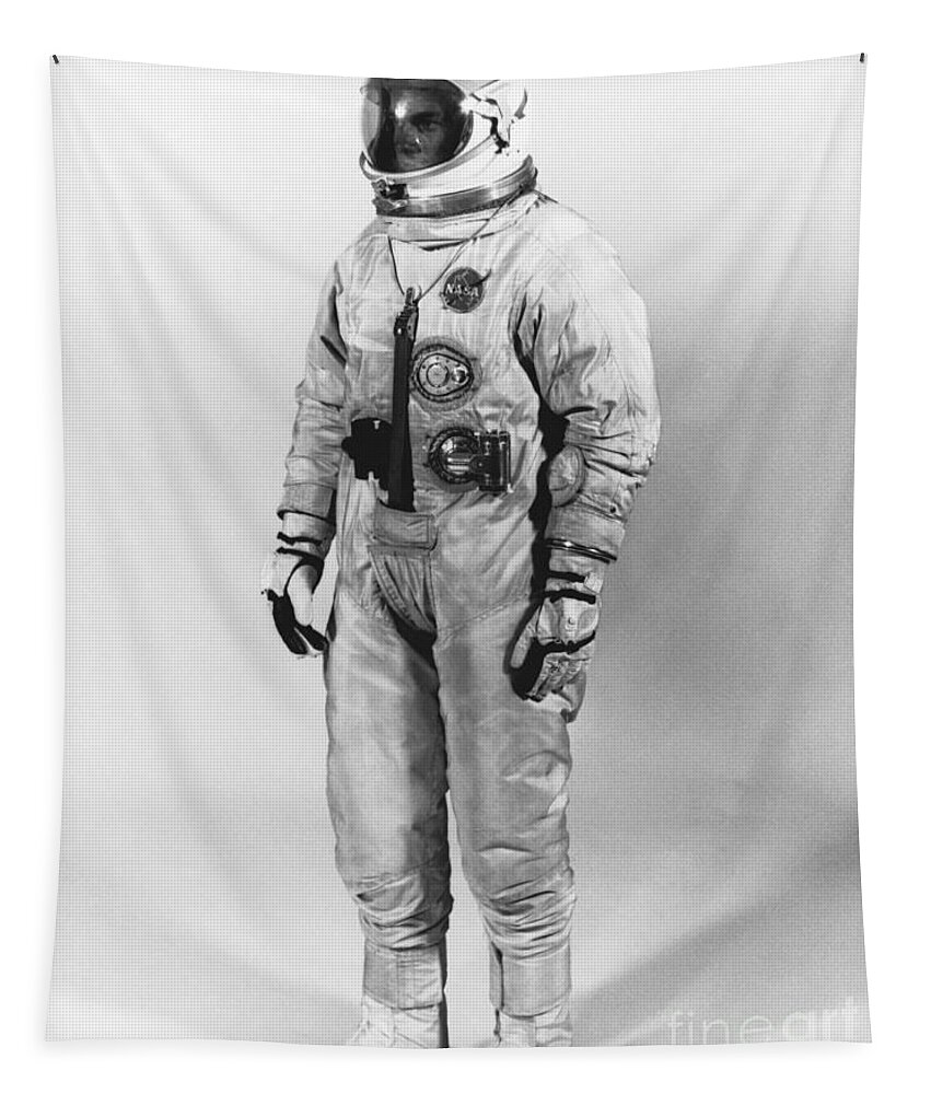 Science Tapestry featuring the photograph Extravehicular Space Suit 1965 by NASA Science Source