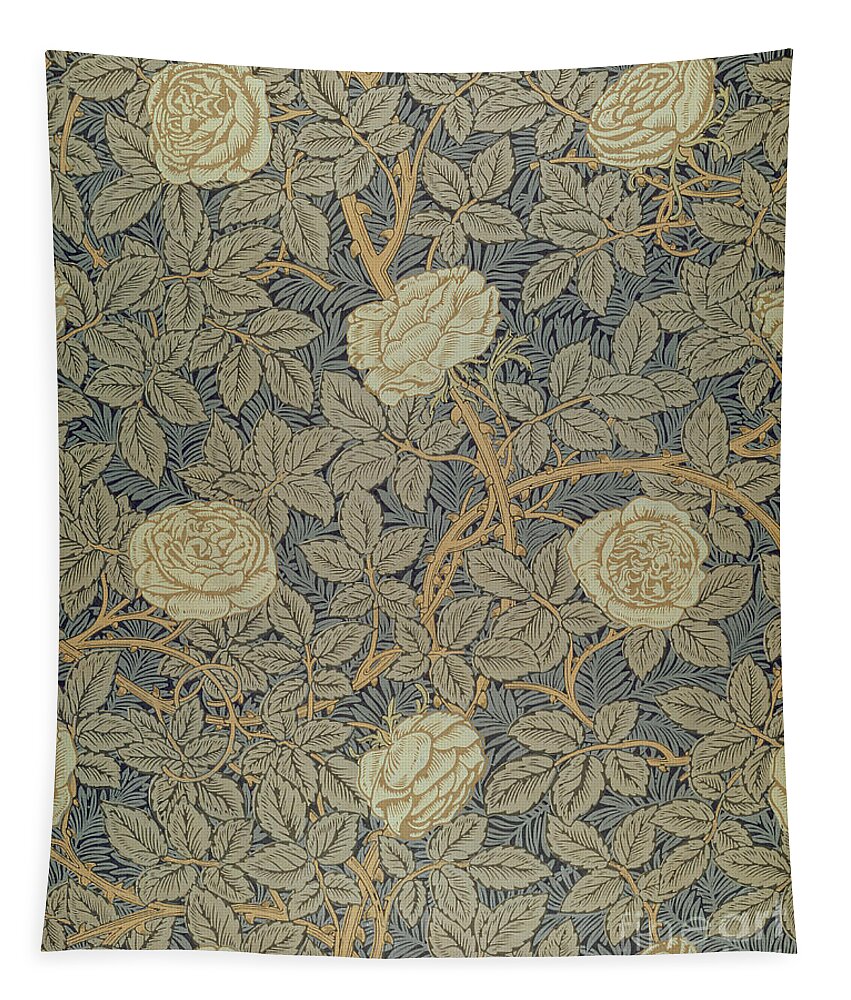 Arts Tapestry featuring the tapestry - textile Rose design by William Morris by William Morris