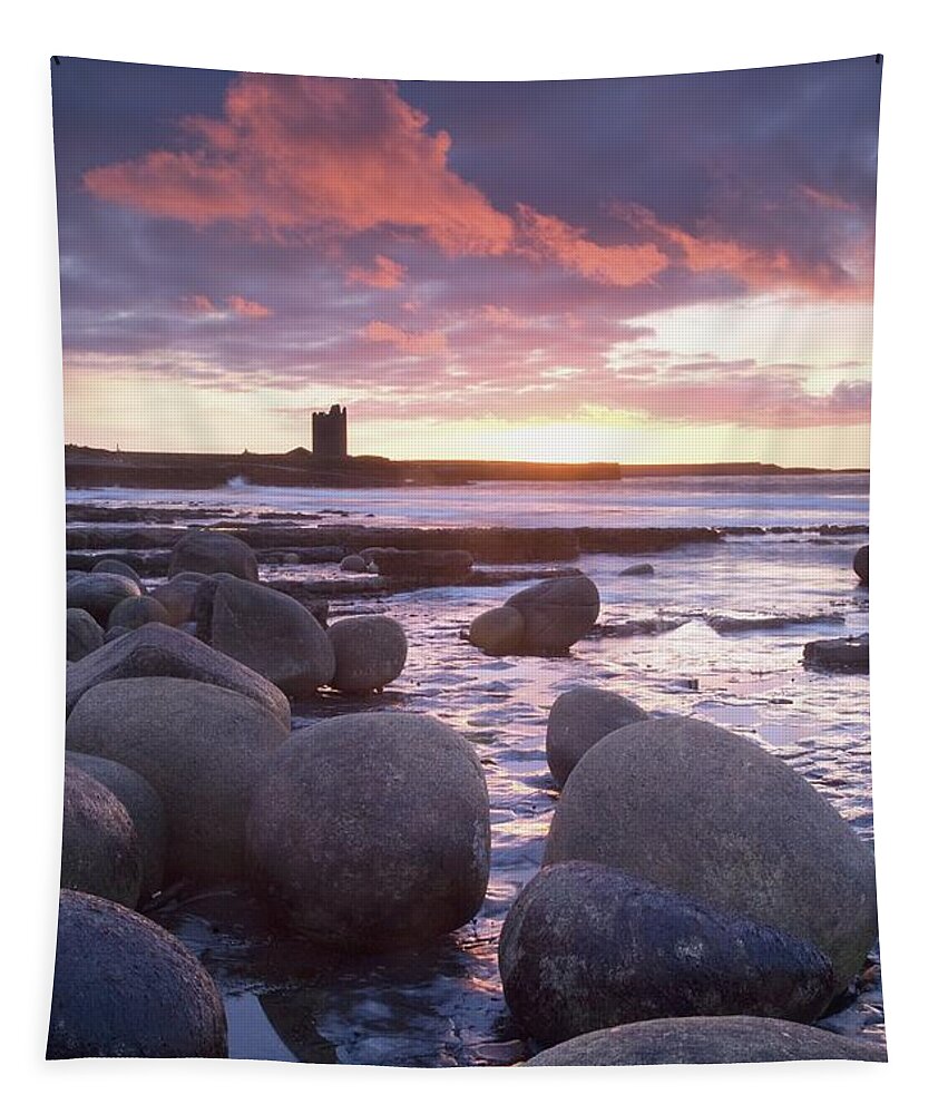 Roslee Castle Tapestry featuring the photograph Roslee Castle, Easky, County Sligo #1 by Gareth McCormack