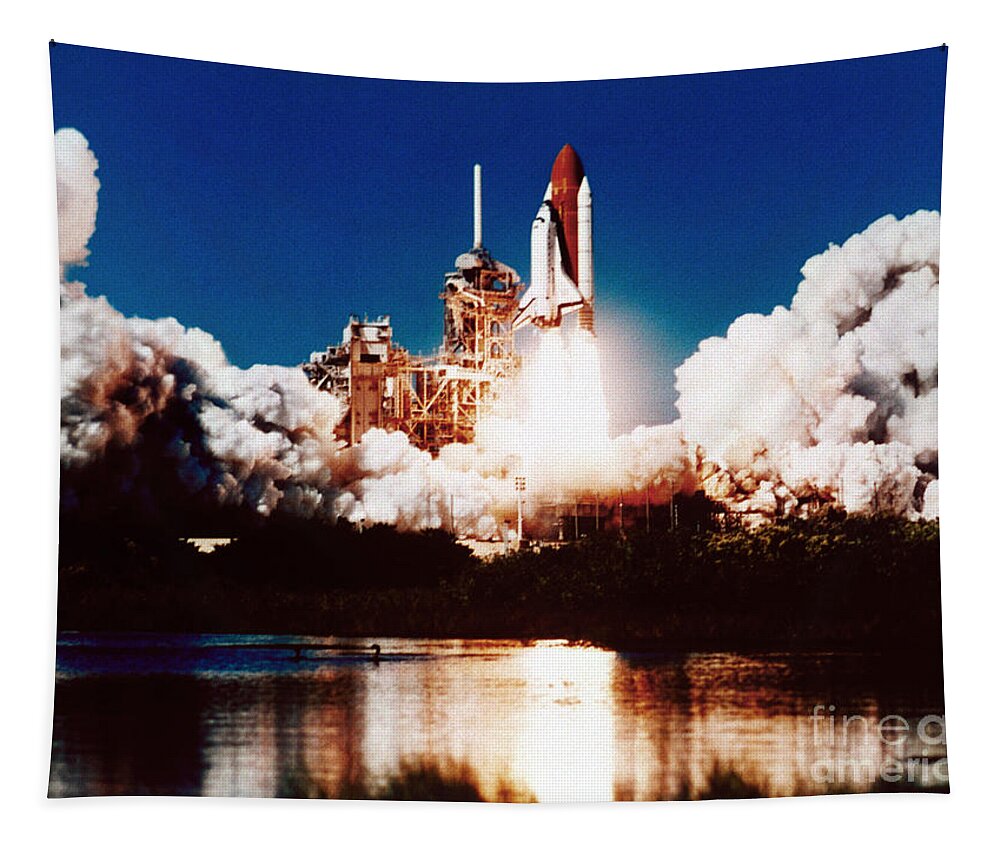 Space Shuttle Tapestry featuring the photograph Space Shuttle Launch #7 by Nasa