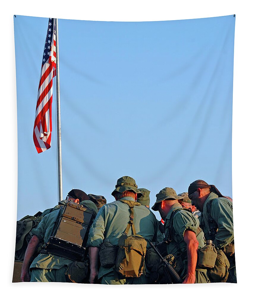 Veterans Tapestry featuring the photograph Veterans Remember #2 by Carolyn Marshall