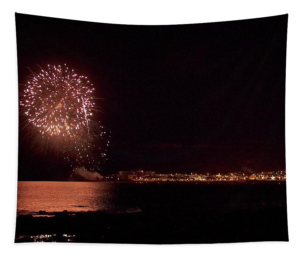 Lehtokukka Tapestry featuring the photograph Fireworks #10 by Jouko Lehto