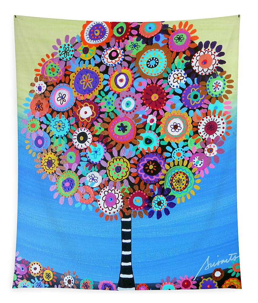 Bar Tapestry featuring the painting Tree Of Life #116 by Pristine Cartera Turkus