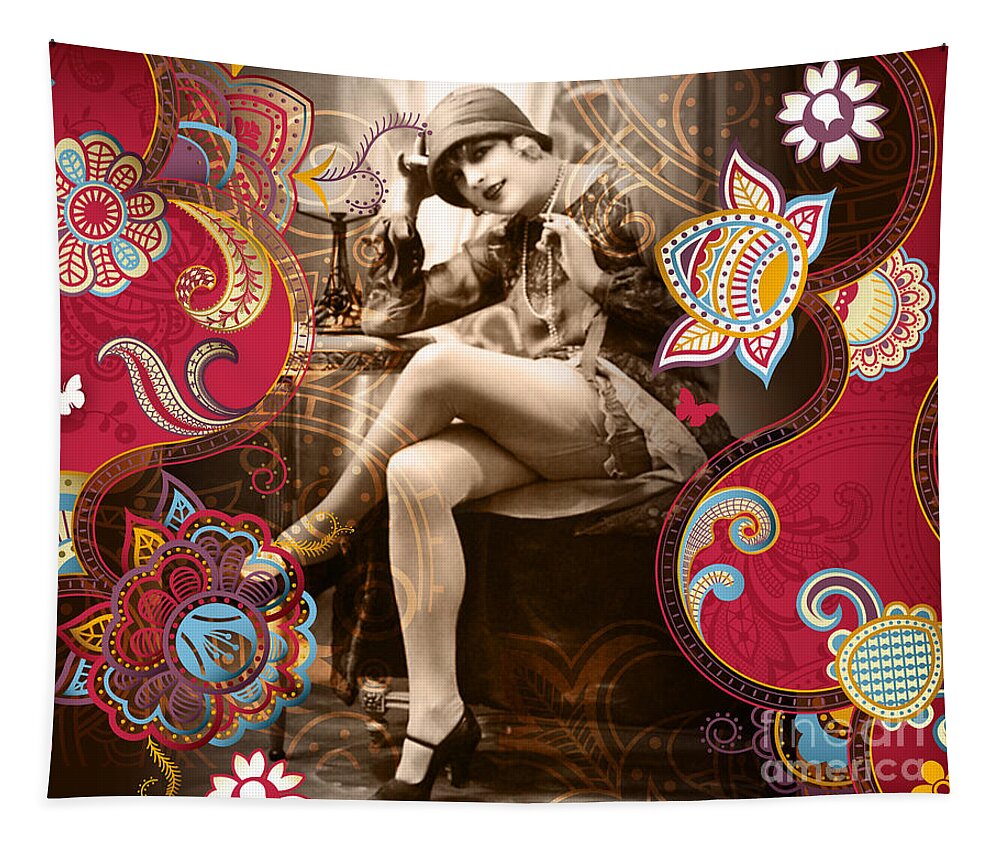 Erotic Tapestry featuring the photograph Nostalgic Seduction Goddess #31 by Chris Andruskiewicz