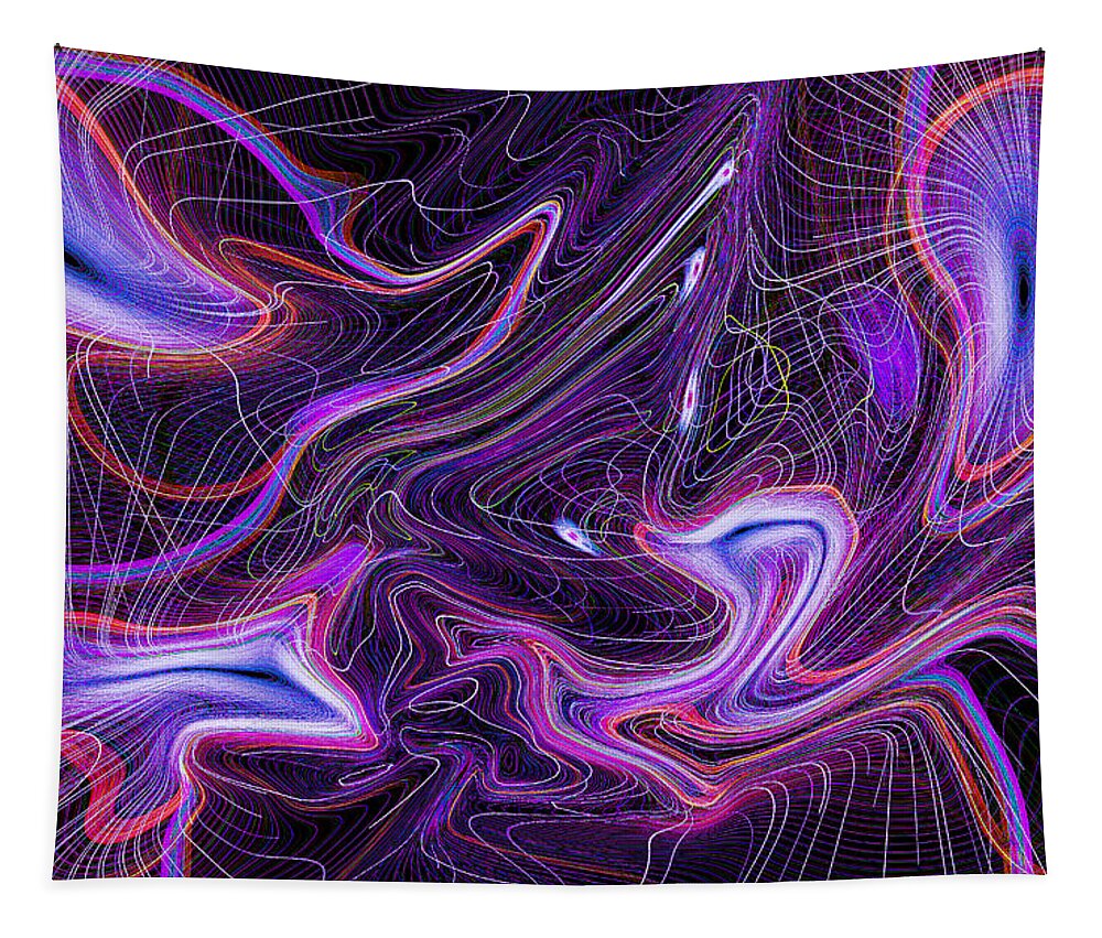 Art Tapestry featuring the digital art Abstract Pattern art #18 by David Pyatt