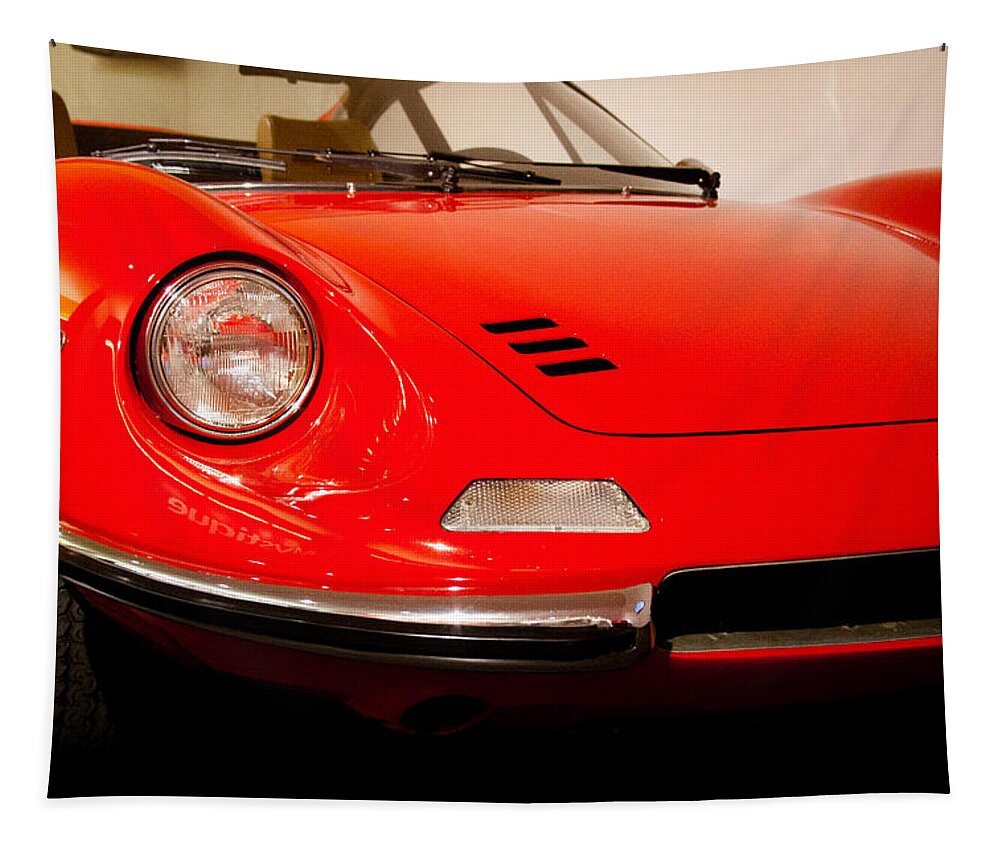 73 Tapestry featuring the photograph 1973 Ferrari Dino 246 GT by David Patterson