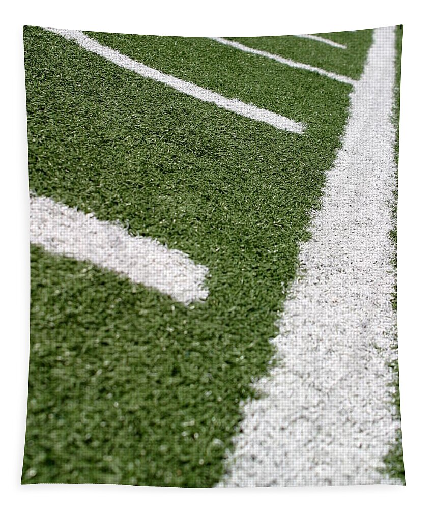 American Tapestry featuring the photograph Football Lines #2 by Henrik Lehnerer