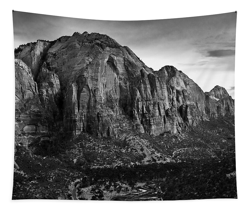 Mountains Tapestry featuring the photograph Zion National Park #2 by Larry Carr
