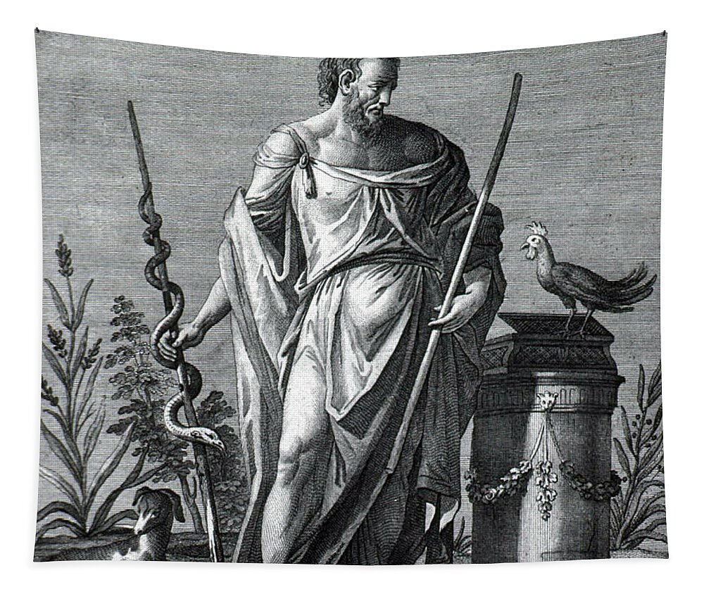 Aesculapius, Greek God Of Medicine #3 Tapestry by Science Source