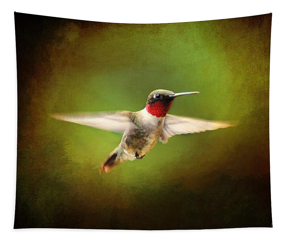 Avian Tapestry featuring the photograph Hummingbird in Flight #3 by Jai Johnson