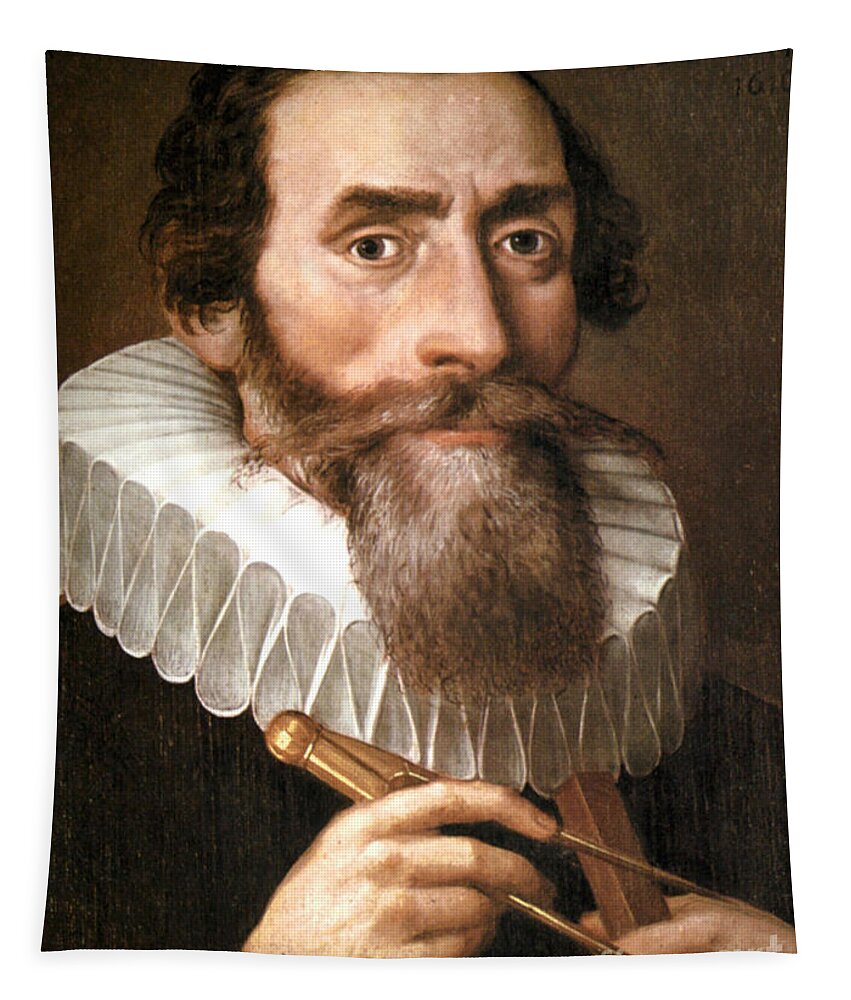 Science Tapestry featuring the photograph Johannes Kepler, German Mathematician #4 by Science Source