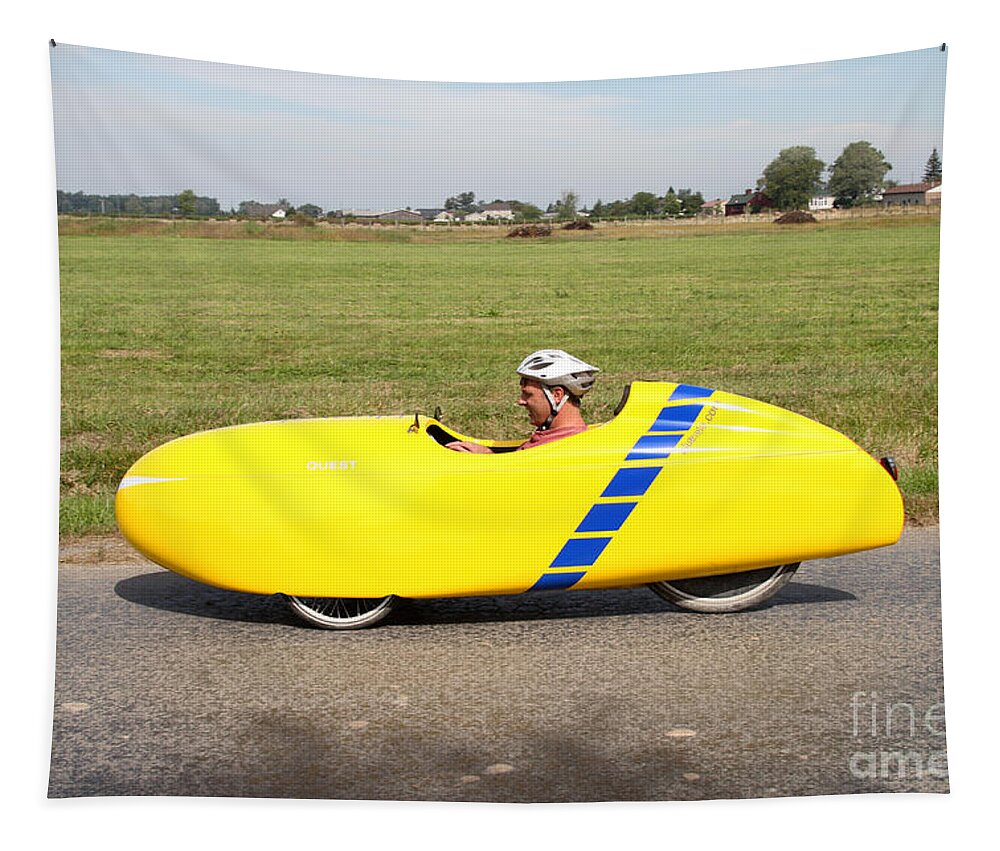 Human Powered Tapestry featuring the photograph Velomobile #5 by Ted Kinsman