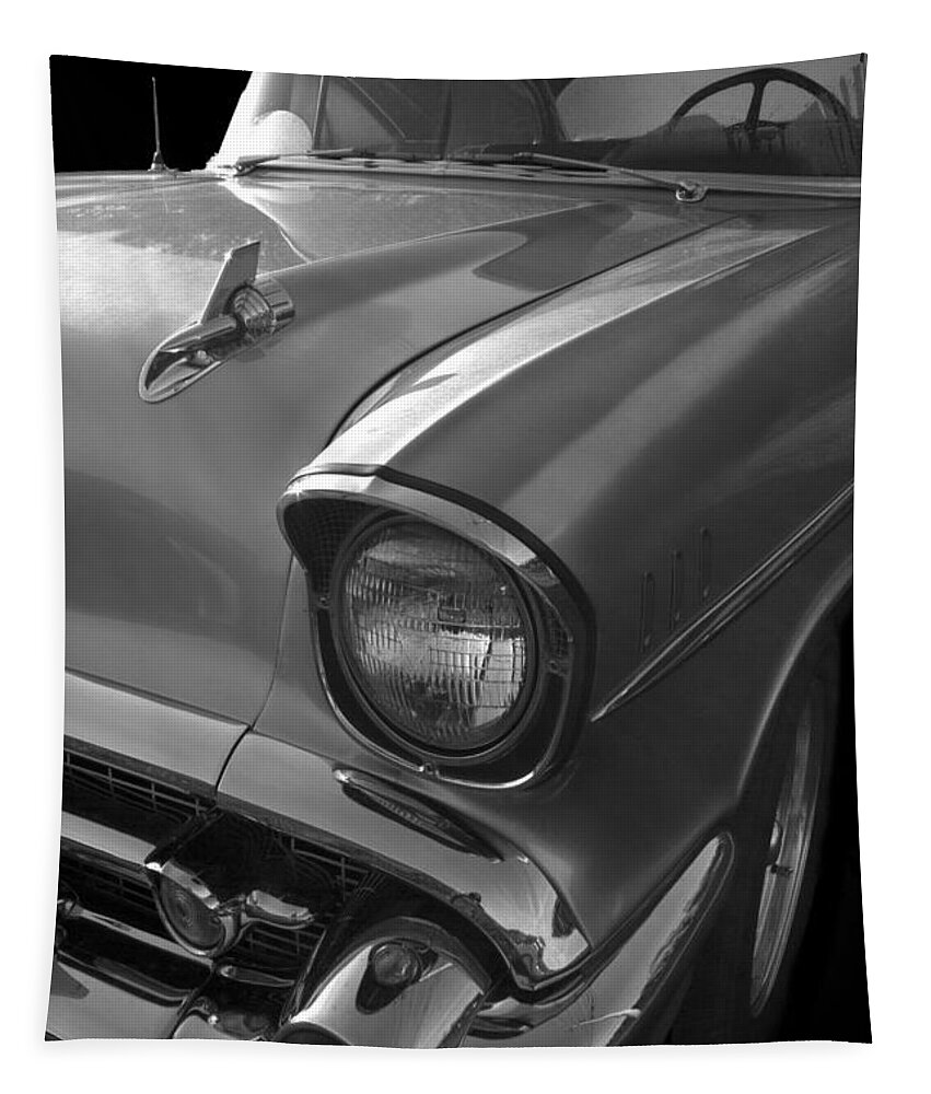 '57 Tapestry featuring the photograph '57 Chevy Bel Air #57 by Debra and Dave Vanderlaan