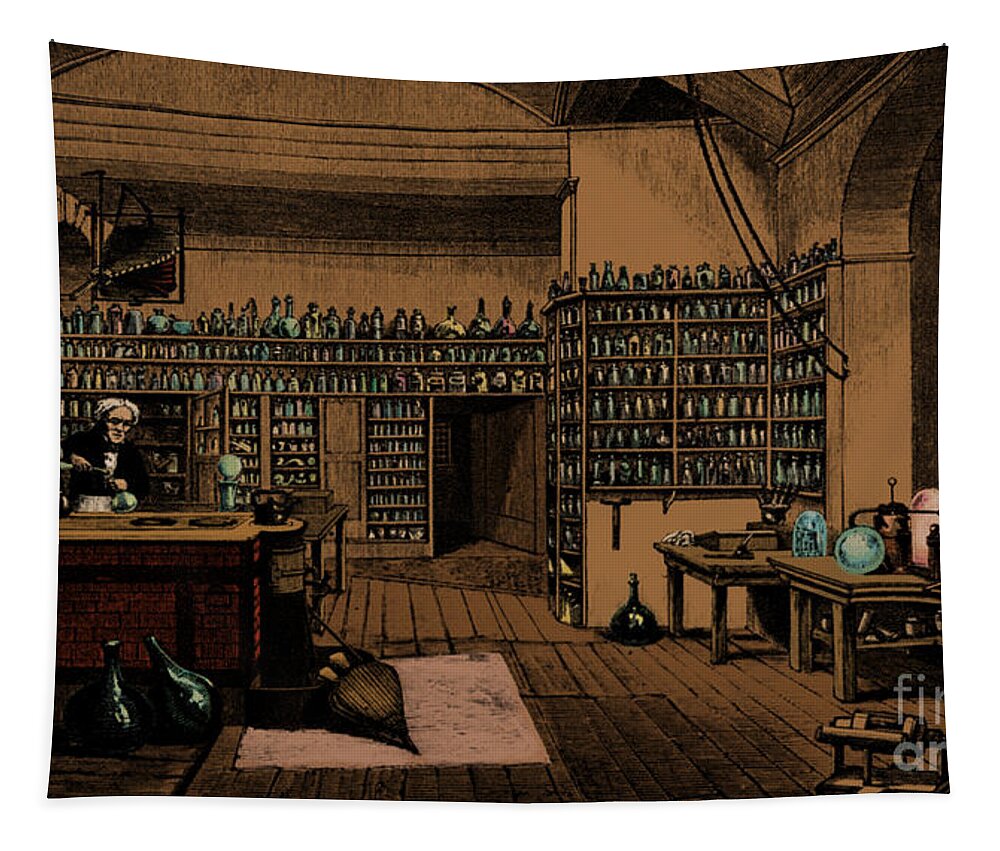 History Tapestry featuring the photograph Michael Faraday, English Physicist #6 by Science Source