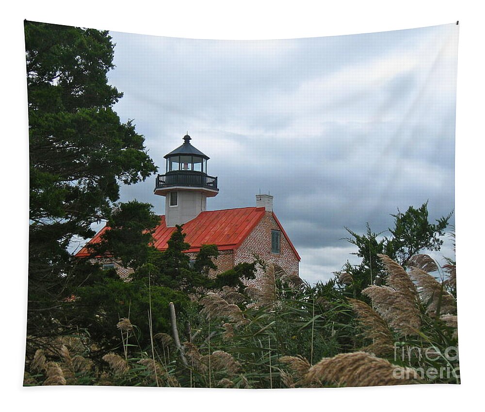 East Point Lighthouse Tapestry featuring the photograph A Welcome Sight by Nancy Patterson