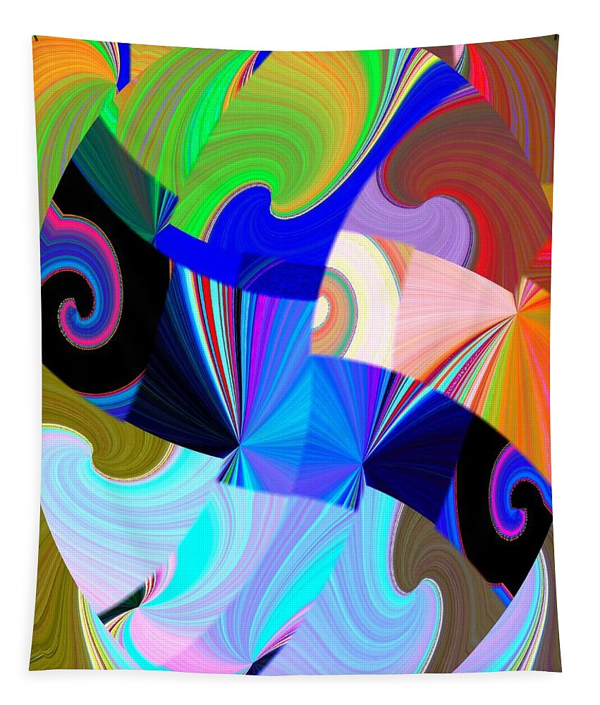 Abstract Fusion Tapestry featuring the digital art Abstract Fusion 26 by Will Borden