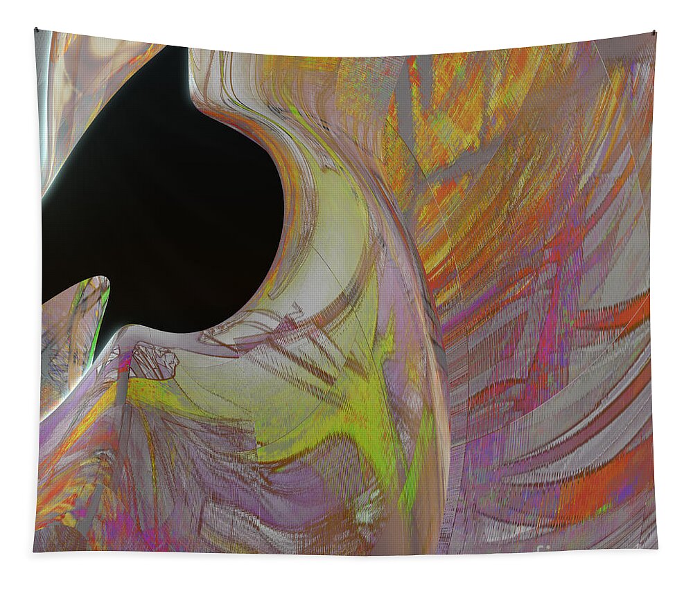 Abstract Tapestry featuring the digital art Abstract Into Fantasy by Deborah Benoit