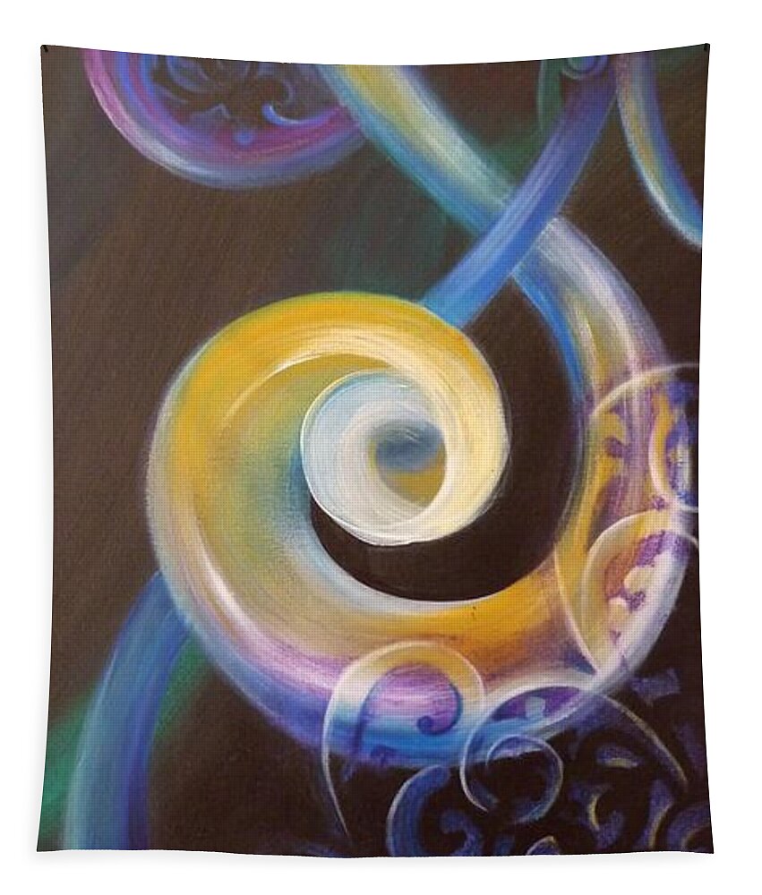 Zen Tapestry featuring the painting Abundant by Reina Cottier