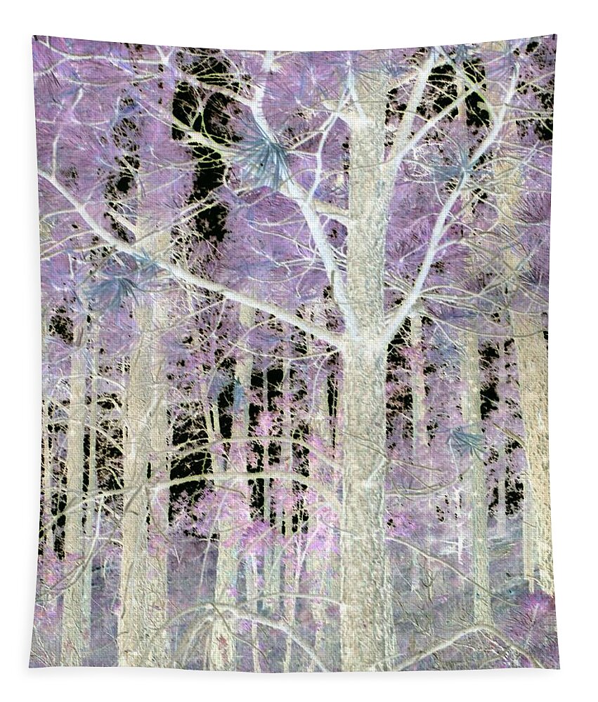 Abstract Tapestry featuring the photograph Alter World Forest 2 by Megan Ford-Miller