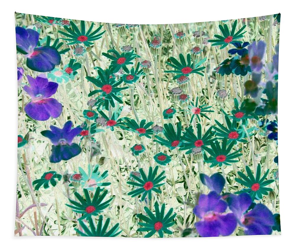 Altered Tapestry featuring the photograph Altered Flower 9 by Andrew Hewett