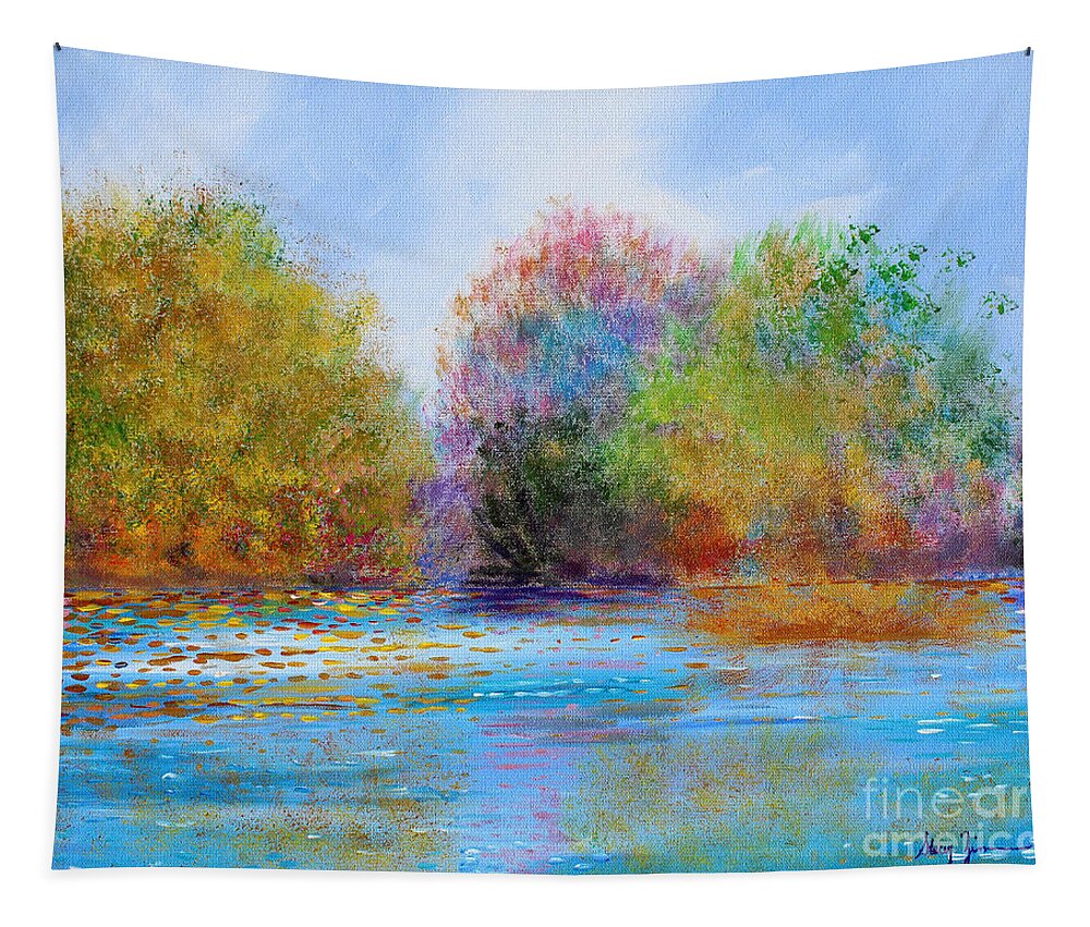 Impressionism Tapestry featuring the painting An Impressionist's Symphony by Stacey Zimmerman
