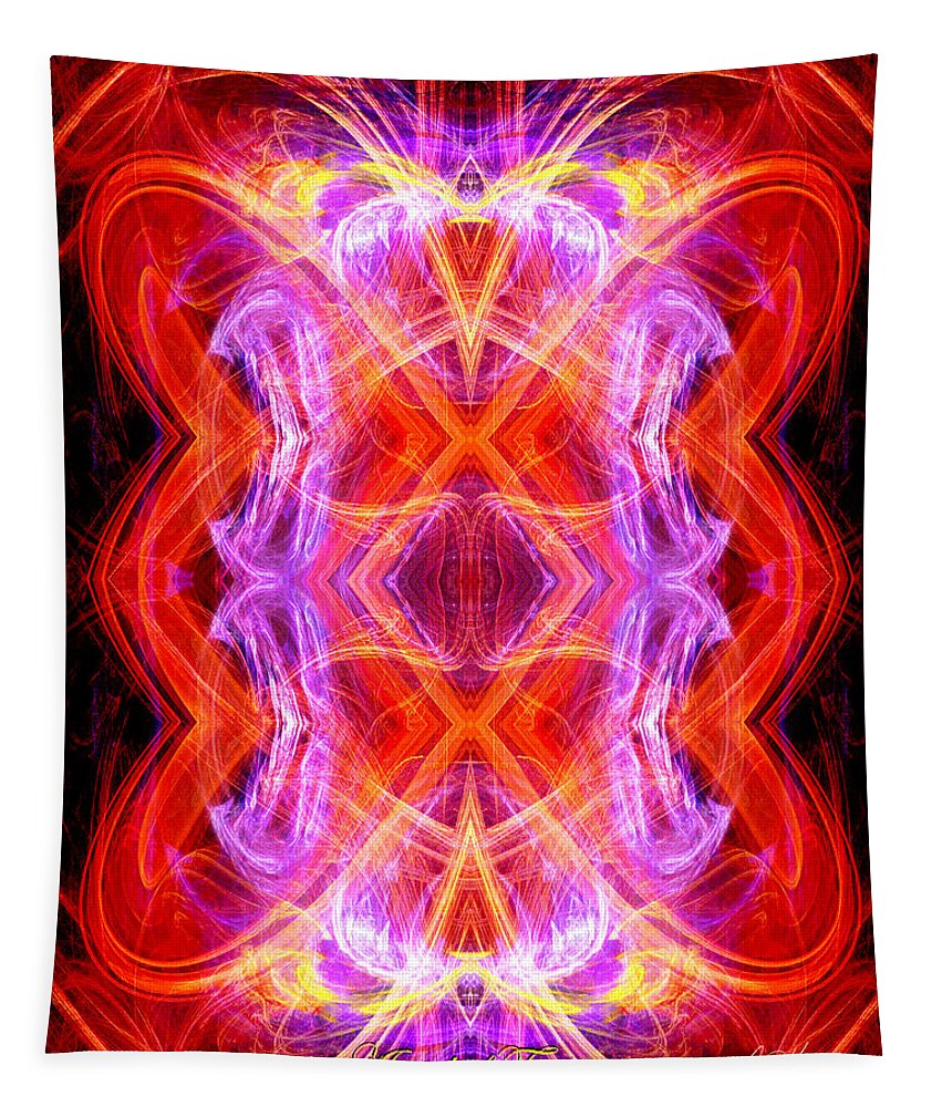 Angel Tapestry featuring the digital art Angel of Tantra by Diana Haronis