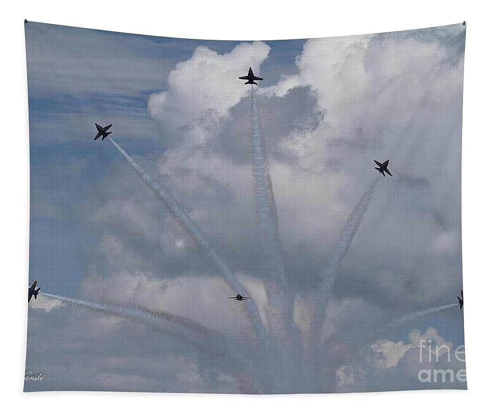 Airshow Tapestry featuring the photograph Angels Away by Sue Karski