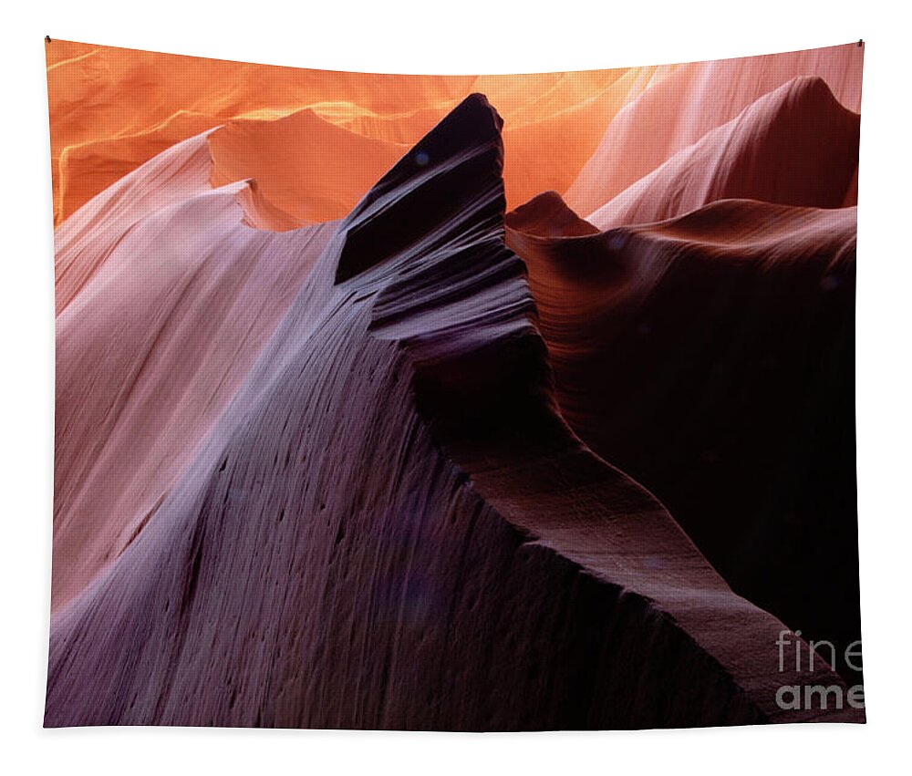  Antelope Canyon Tapestry featuring the photograph Antelope Canyon Story Of The Rock by Bob Christopher