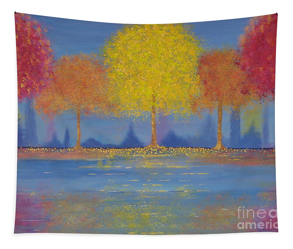 Autumn Tapestry featuring the painting Autumn's Bliss by Stacey Zimmerman